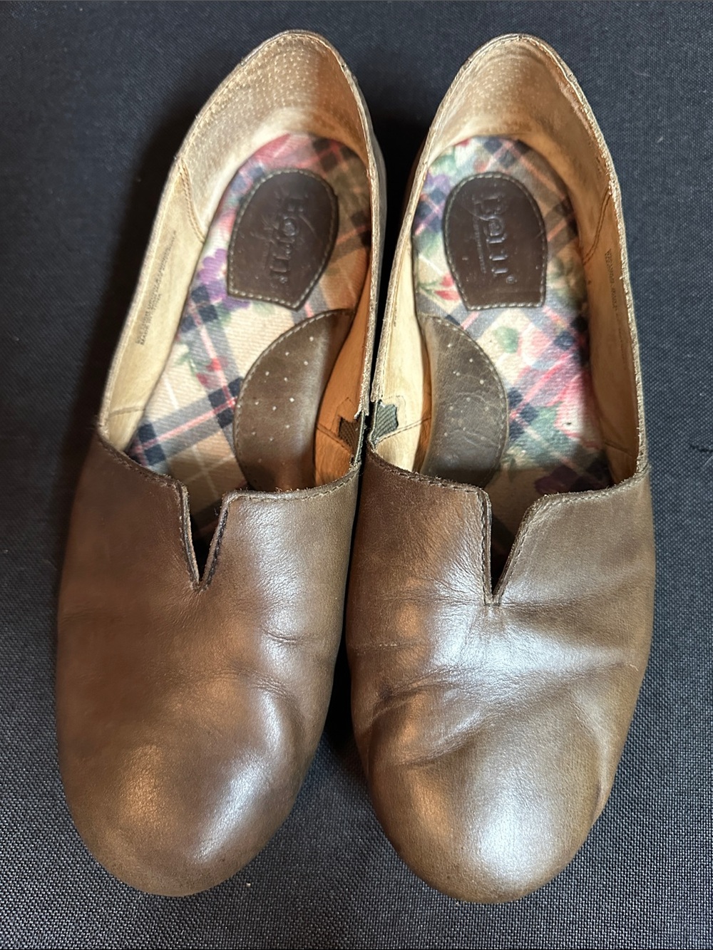 Brown Leather Slip-On Flats - Picture 7 of 7